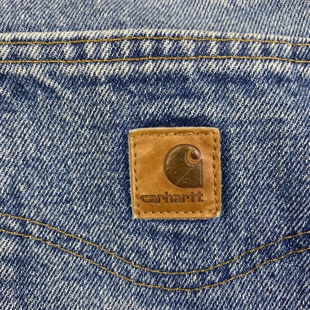 Carhartt Jeans Men 49x30 Blue Denim Big&Tall Straight Workwear Grunge VTG No Tag